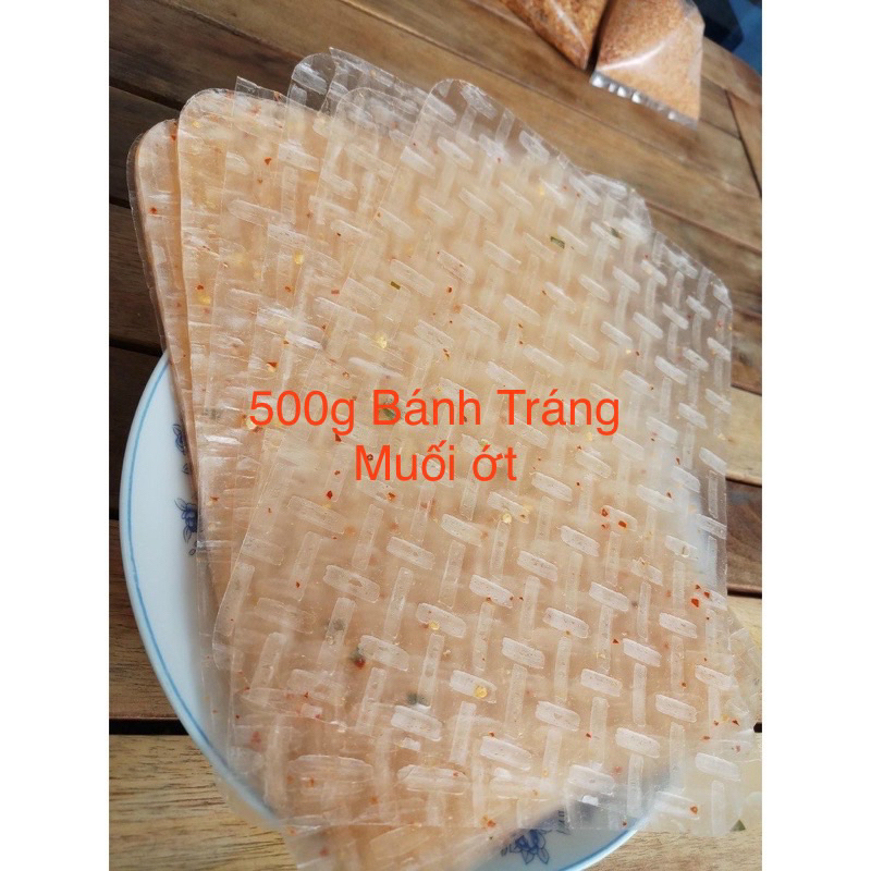 Bánh Tráng Phơi Sương 250g + 200g muối tôm tép hành + 190g bơ