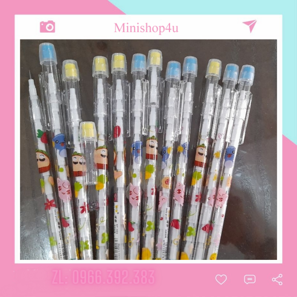 Set 4 Chiếc Bút Chì Khúc Siêu Đáng Yêu