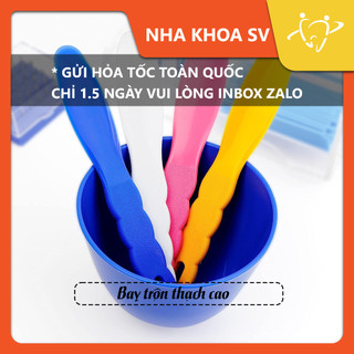 Chén trộn và bay trộn thạch cao nha khoa | chén silicone | bay trộn
