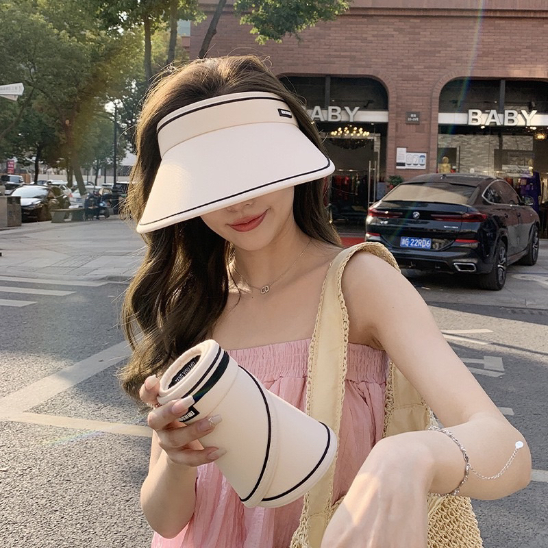Mũ rộng vành thời trang nón nữ nửa đầu chống nắng chống UV năng động trẻ trung, mũ chống nắng