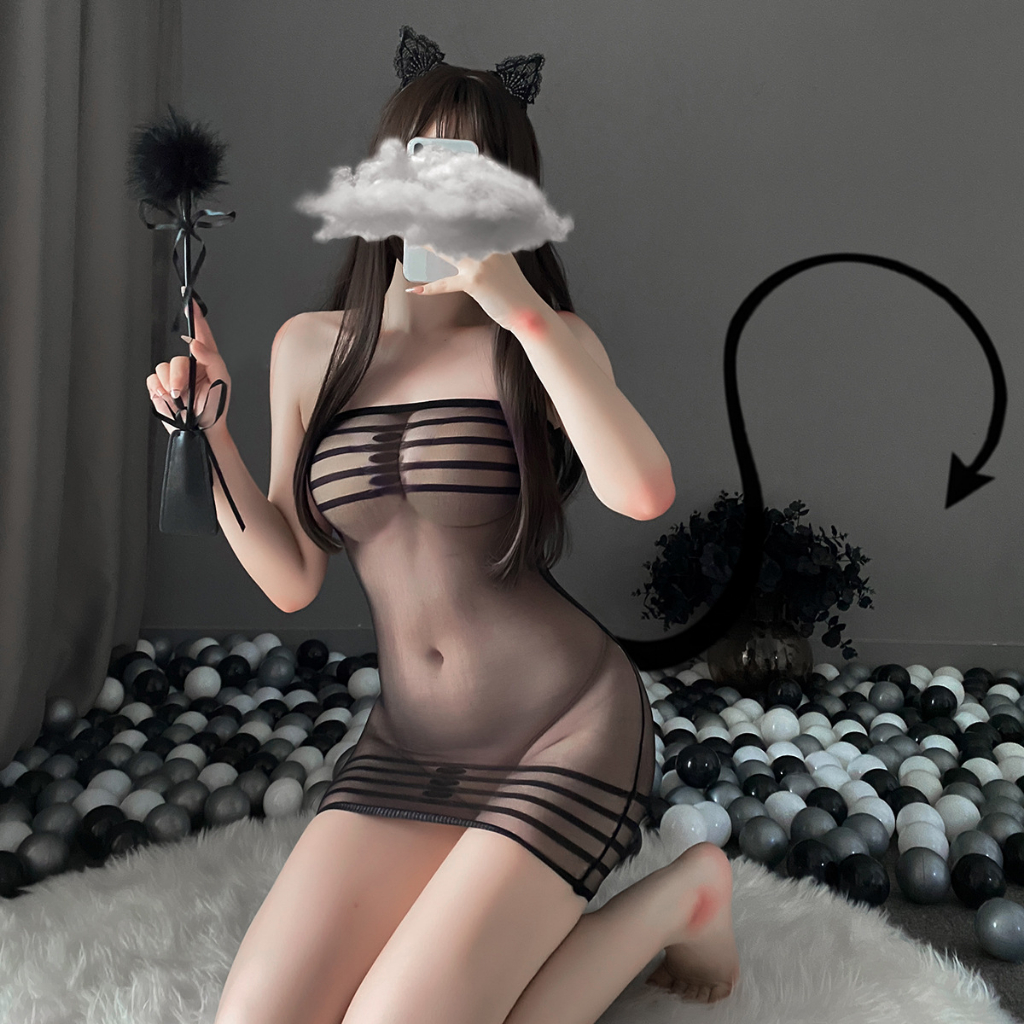 Che tên sp - Bộ đồ cosplay liền thân dây sexy