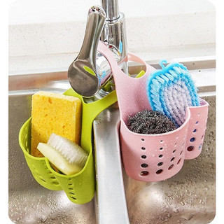 Giỏ đựng đồ rửa chén, túi giỏ silicon treo bồn rửa chén bát đựng miếng rửa chén, bàn chà tiện lợi - Giỏ Lưới Silicon Đựn