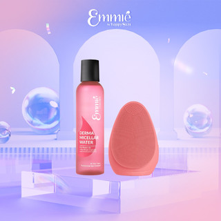 Máy Rửa Mặt Emmié by HappySkin & Nước Tẩy Trang Emmié by HappySkin