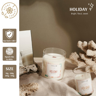 Nến thơm tinh dầu thiên nhiên candle cup/agaya | mùi holiday