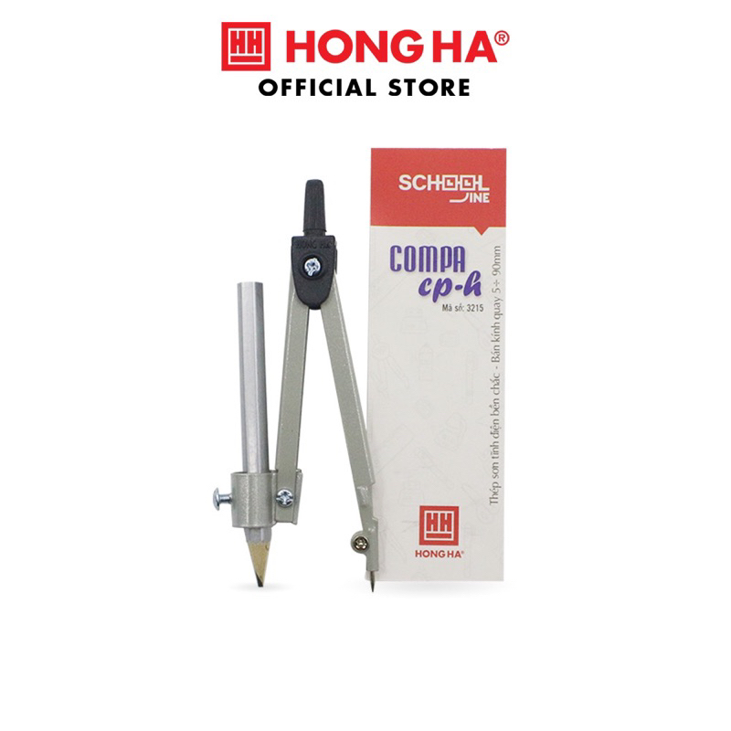 Compa bút chì gỗ học sinh Hồng Hà