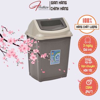Thùng rác lắp lật 16L-28L, thùng rác thông minh chất liệu nhựa bền đẹp - FLATIZE