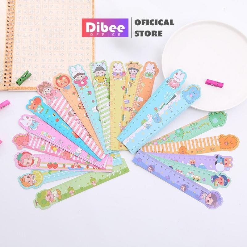 Thước kẻ dẻo 15cm DIBEE có nam châm, thước kẻ học sinh cute dễ thương đồ dùng học tập nhiều mẫu TK22