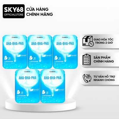 Combo 5 Mặt nạ giúp tẩy tế bào chết, giảm mụn Foodaholic AHA - BHA - PHA Ample Mask 23ml x5