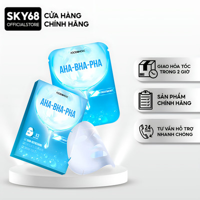 Hộp 10 Mặt nạ giúp tẩy tế bào chết, giảm mụn Foodaholic AHA - BHA - PHA Ample Mask 23ml x10