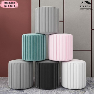 Ghế đôn sofa, ghế đôn bàn trang điểm, ghế đôn tròn nỉ da dày dặn hàng cao cấp - nội thất vin home