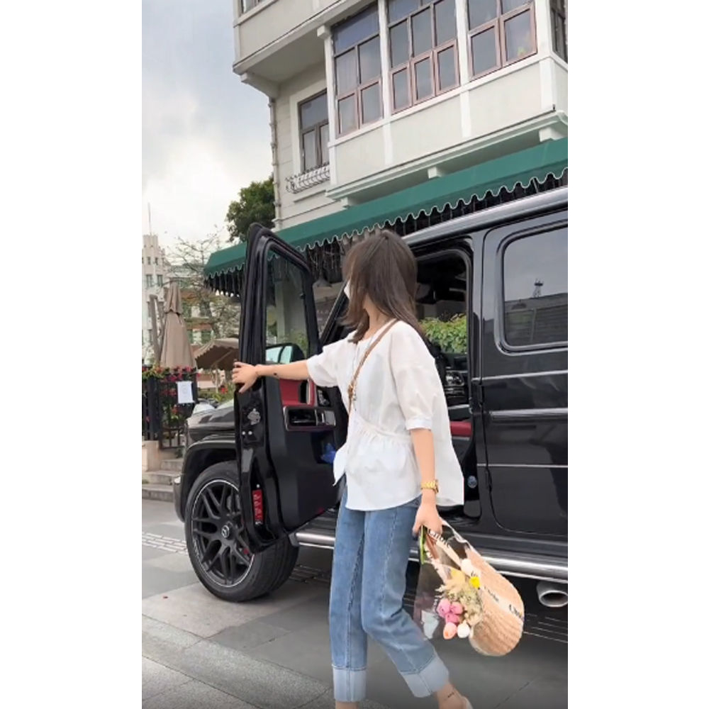 Áo sơ mi bigsize 80kg _ Áo babydoll form rộng rãi, mặc thoải mái AO45