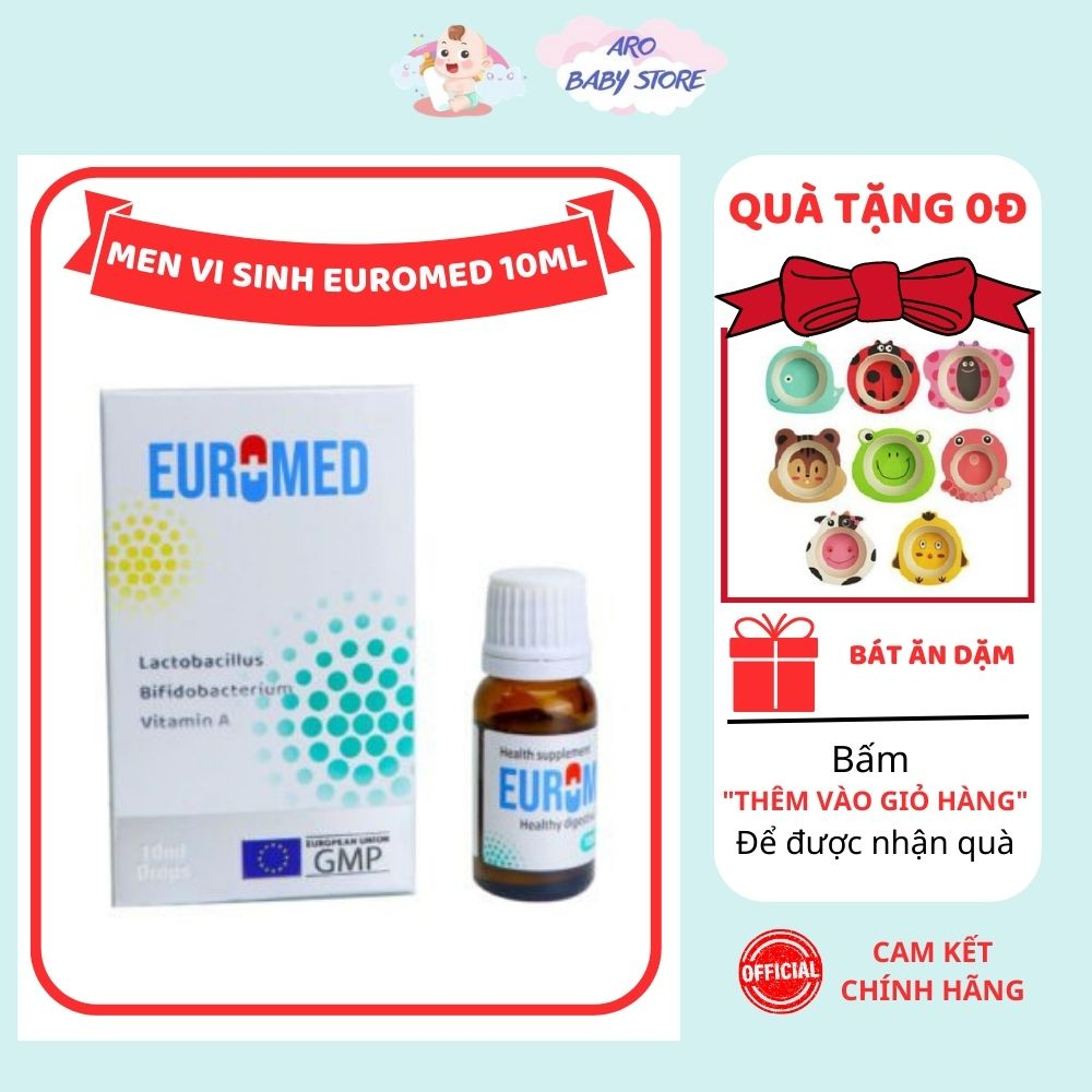 Men Vi Sinh EuroMed 10ml - Bổ sung lợi khuẩn cho đường ruột, giảm rối loạn tiêu hóa cho người lớn và trẻ