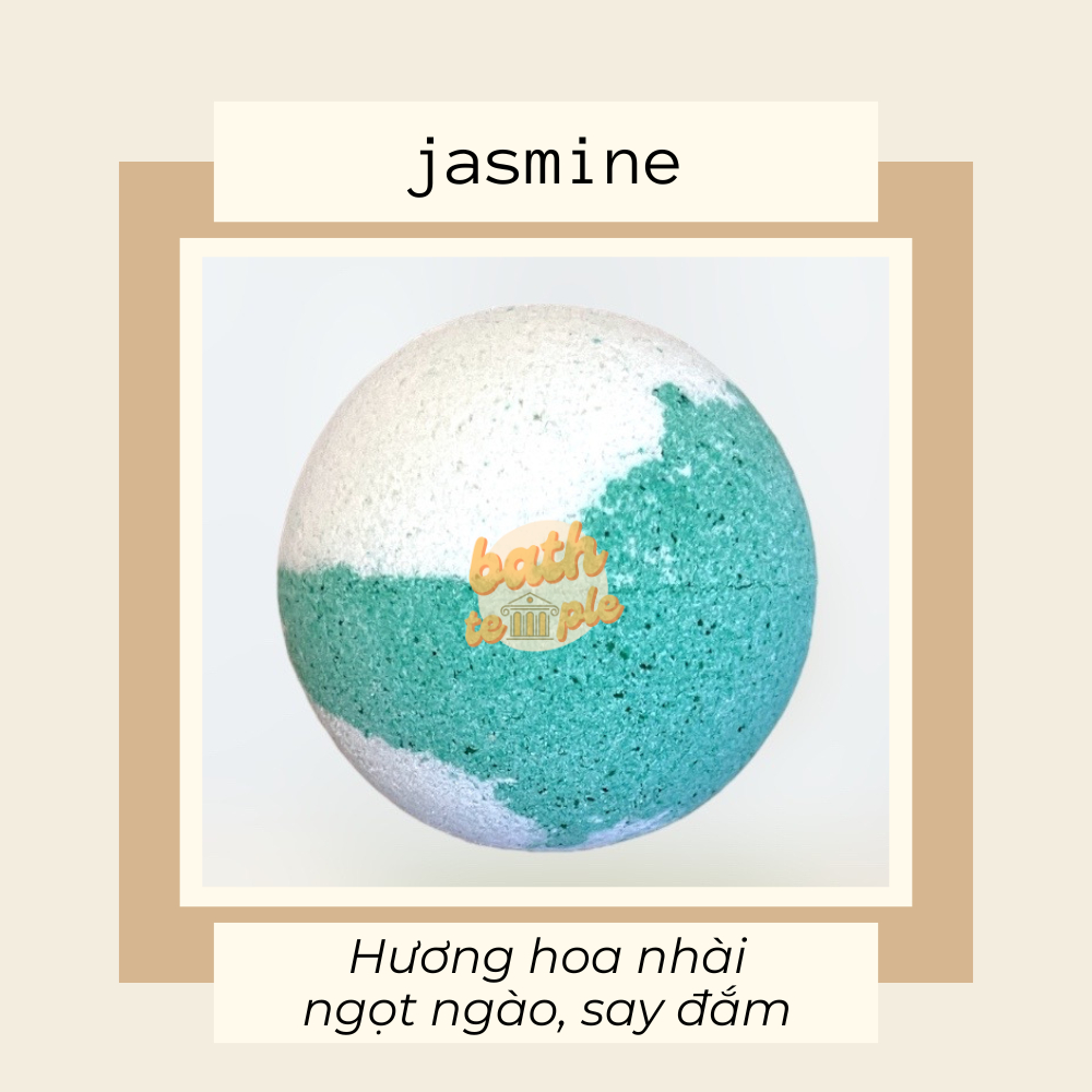 Bom tắm SIÊU BỌT cho bồn tắm (Bubble bath bomb) - Hoa nhài (Jasmine) - bath temple