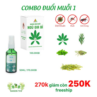 Combo đuổi muỗi của SAIGONTCS - Đuổi côn trùng hiệu quả - Khử khuẩn, khử mùi - Hương thơm dễ chịu