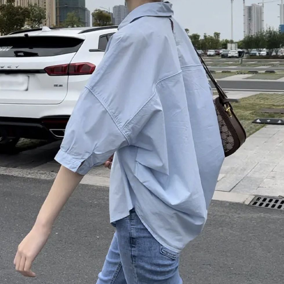 Áo babydoll bigsize 90kg - Áo sơ mi nữ phong cách Hàn Quốc trẻ trung AOR