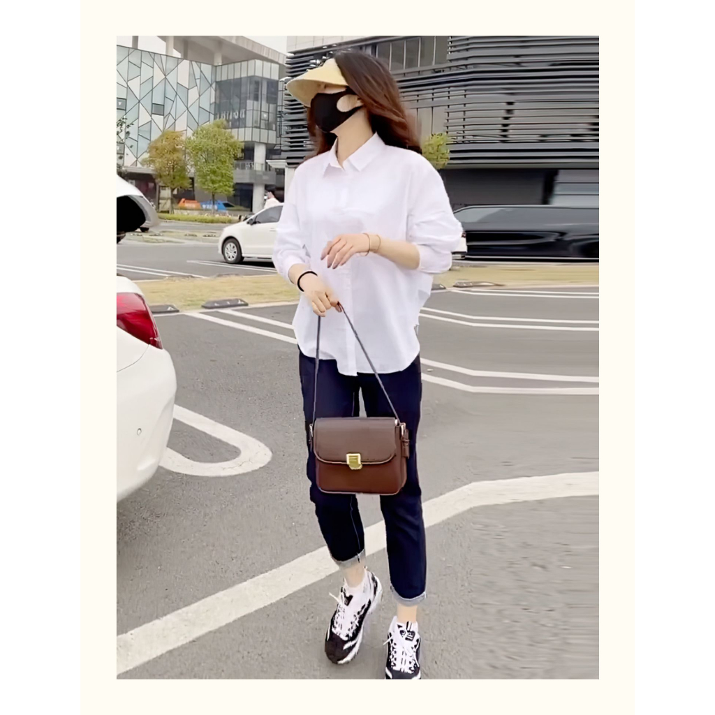 Áo babydoll bigsize 90kg - Áo sơ mi nữ phong cách Hàn Quốc trẻ trung AOR