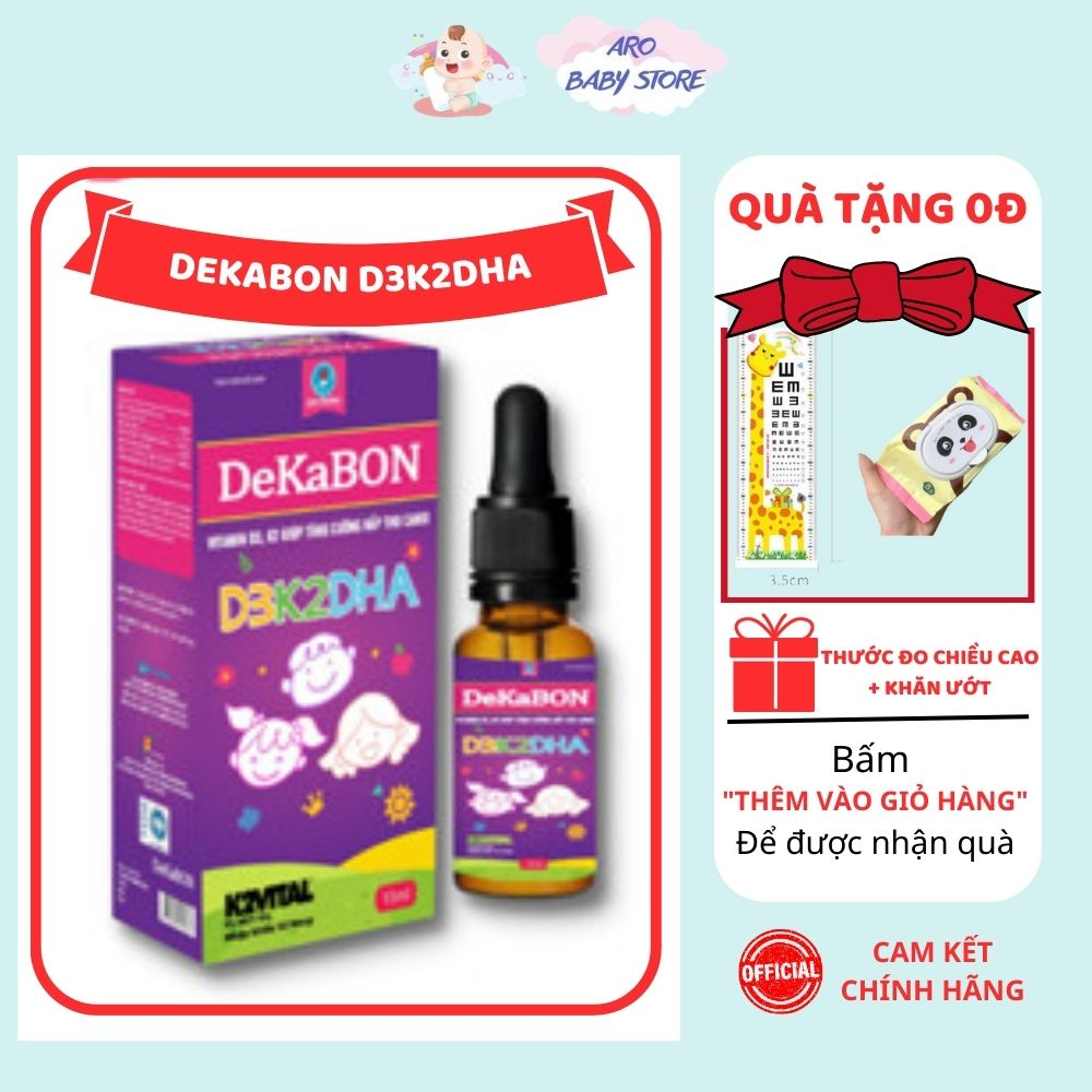 Vitamin D3K2DHA DEKABON 15ml bổ sung thêm DHA cho bé