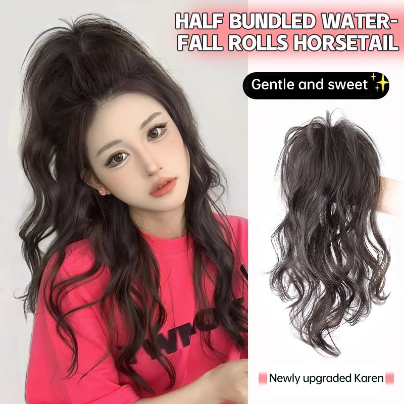 Beautycoco🍊Tóc Giả Dài 30CM Xoăn Nhẹ Nhàng Tự Nhiên Và Gợn Sóng Phong Cách Công Chúa Cho Nữ