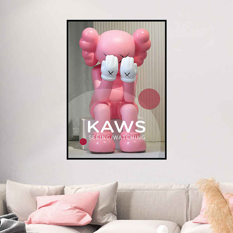 Tranh dán tường chú hề KAWS decor độc đáo hiện đại