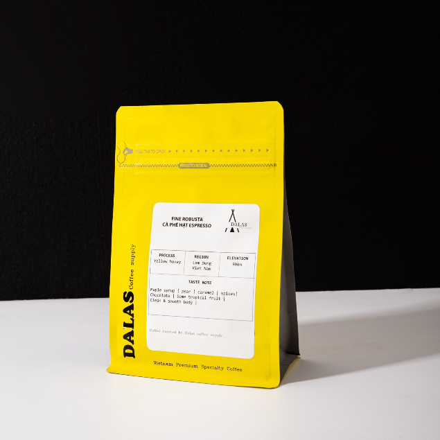 Cà phê hạt Fine Robusta cà phê đặc sản nguyên chất rang mộc 100%