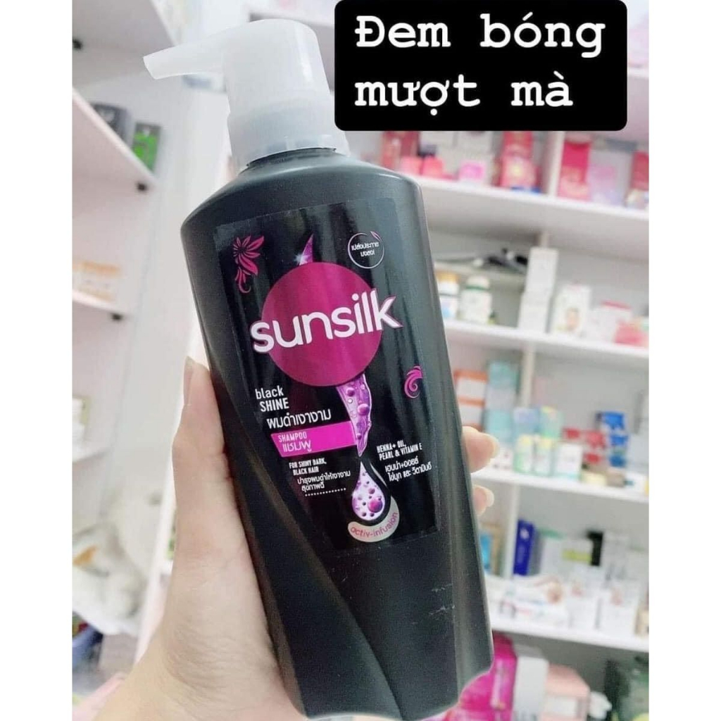Dầu Gội Sunsilk Dầu Xả Sunsilk Đen Thái Lan Giúp Tóc Óng Ả Mềm Mượt Thơm Lâu Hàng Chuẩn Thái