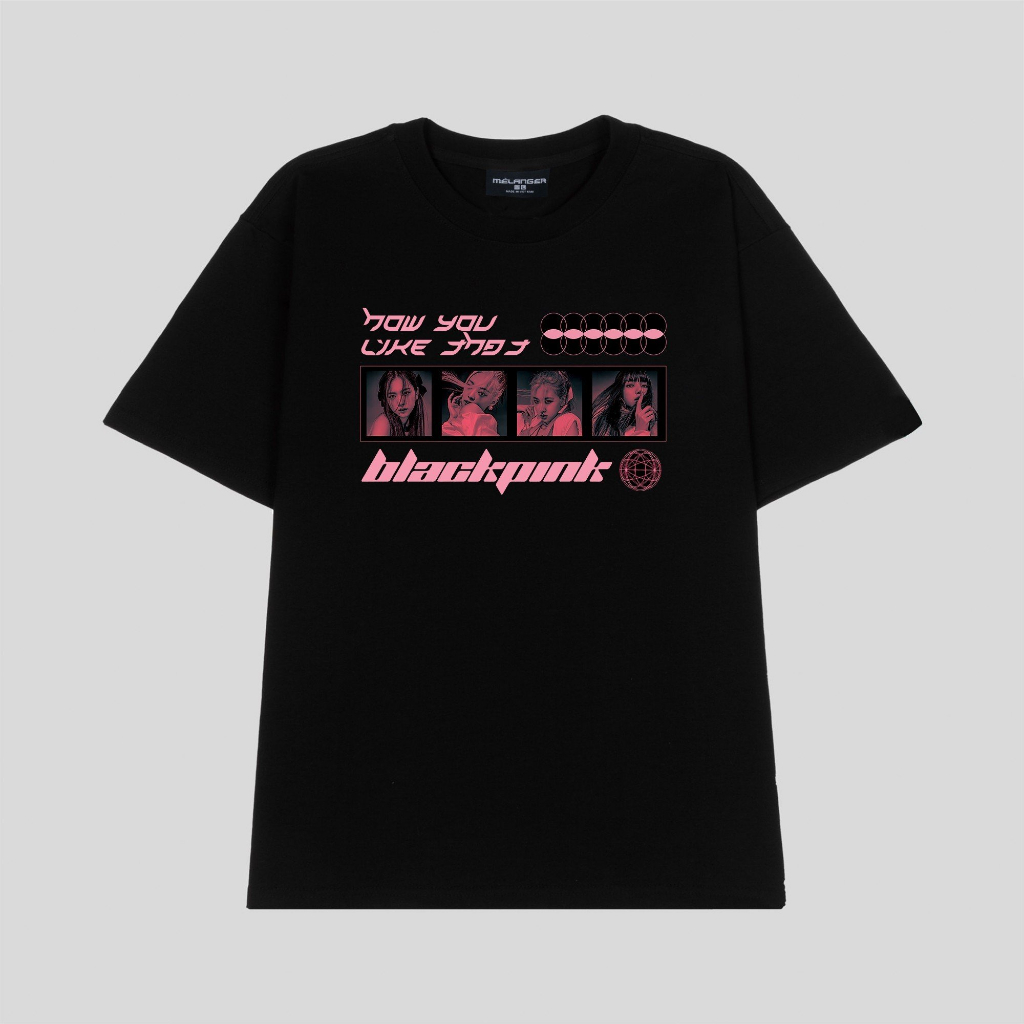 Áo thun tay lỡ Nam,Nữ Mélanger BlackPink/ Born Pink oversize cotton, cổ bo tròn 240gsm thoáng mát