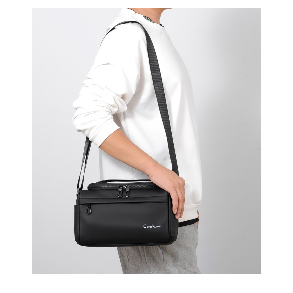 Túi đeo vai nam dáng hộp CK, Túi đeo thời trang nam nhiều ngăn, Túi xách nam cá tính chất liệu đẹp