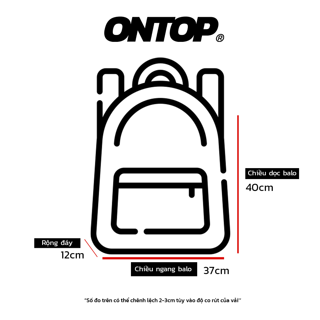 Balo nam đi học thời trang màu đen, trắng nam nữ Local Brand ONTOP - Ulti Backpack O-P25