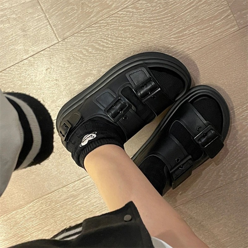 Giày sandal quai hậu nữ 2023 Fullbox bản 2 quai ngang đế cao