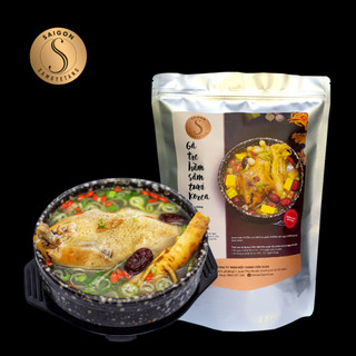 Gà Tre Hầm Nhân Sâm Tươi Hàn Quốc Vị Truyền Thống Nguyên Con 1400g