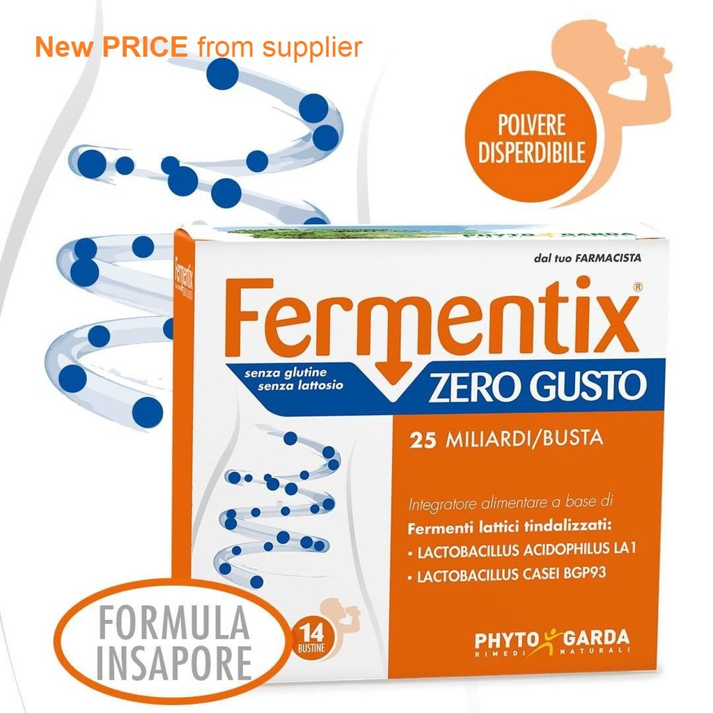Men vi sinh - FERMENTIX ZEROGUSTO - Hộp 14 gói bột - Màu vàng cam