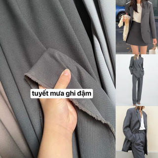 [502] Vải Tuyết Mưa Cao Cấp Chính Phẩm Dày Dặn May Quần, Vest, Đầm, Váy 28 Màu (TM1)