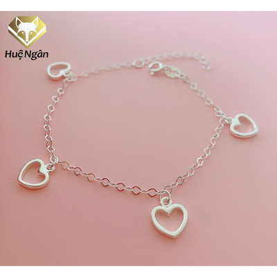 Lắc tay bạc Ý S925 Huệ Ngân - Trái tim xinh xắn SL0009