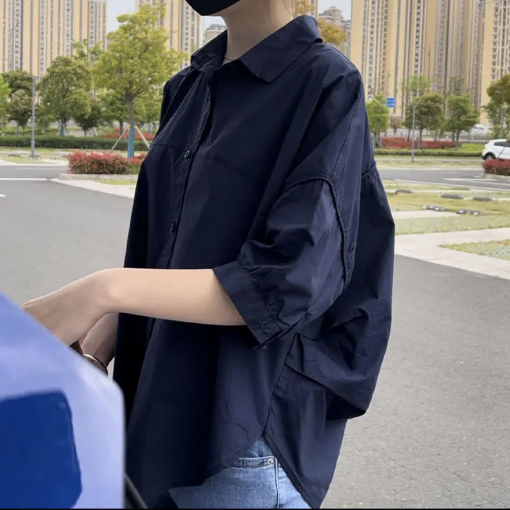 Áo babydoll bigsize 90kg - Áo sơ mi nữ phong cách Hàn Quốc trẻ trung AOR