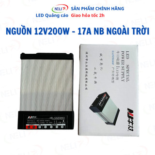 Nguồn LED 12V 200W ngoài trời vỏ nhôm NB.