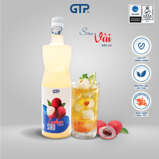 Siro Vải GTP nguyên liệu pha chế trà sữa trân châu si rô siro trái cây syrup siro pha chế trà sữa (930ml)