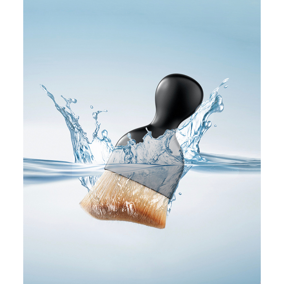 Chổi, cọ quét mini đầu cong sợi lông mềm dùng vệ sinh nội thất ô tô/ bảng điều khiển/ cửa thoát khí xe hơi