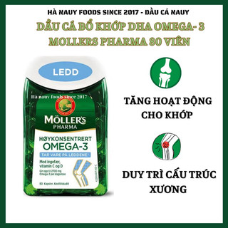 Dầu cá bổ khớp mollers ledd omega-3 dha 80 viên - dầu cá nauy