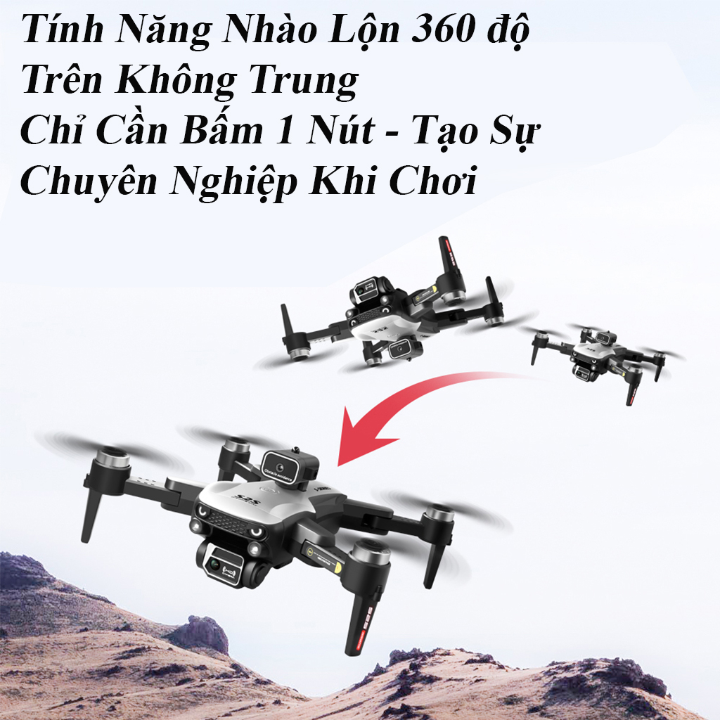 Máy bay Flycam s2s,  Flycam mini drone, Fly mini giá rẻ động cơ không chổi than, giữ vị trí định vị GPS | BigBuy360 - bigbuy360.vn