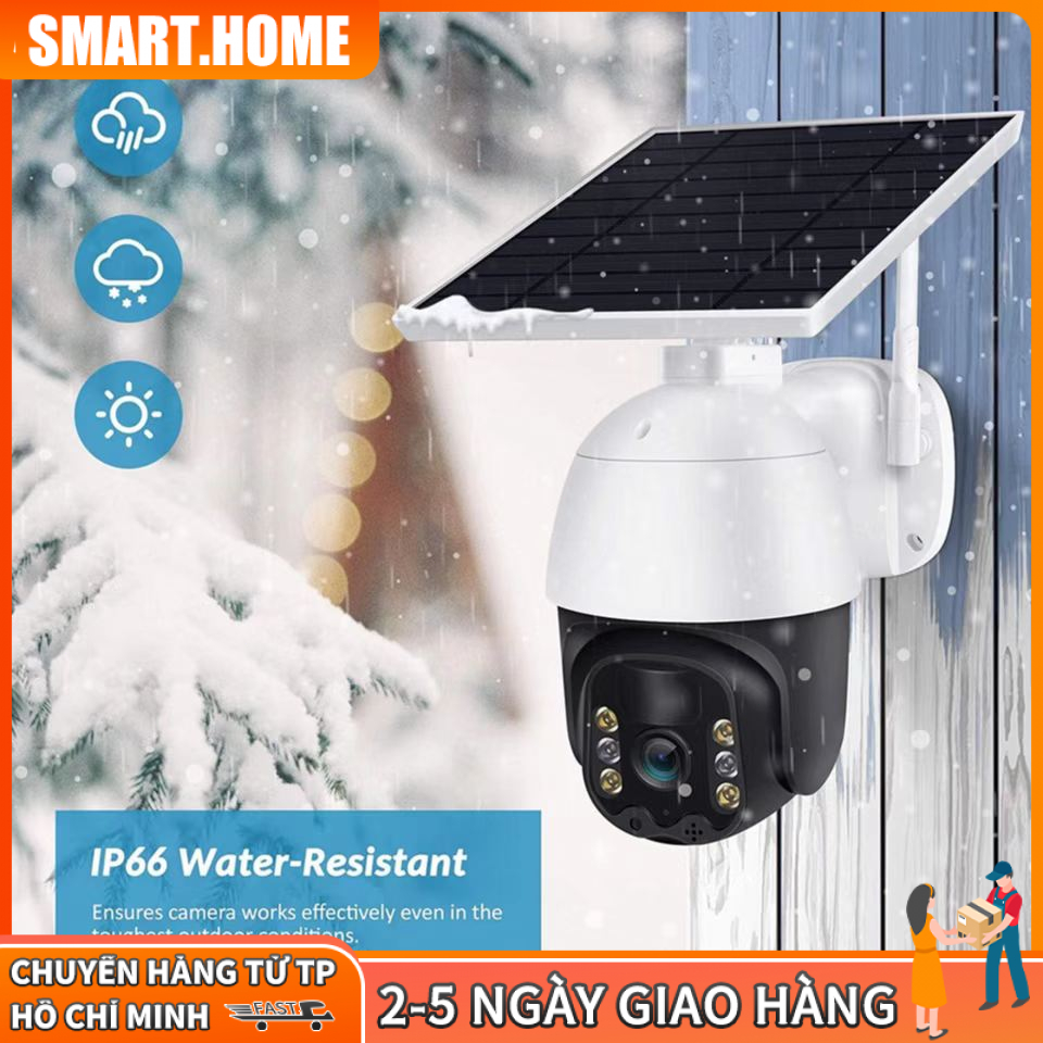 Camera Giám Sát Ngoài Trời - Sử Dụng Sim 4g Và Năng Lượng Mặt Trời Không Dây- Độ Phân Giải 3.0mpx Camera Chống Nước IP65