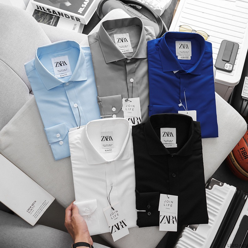 Sơ Mi Zara Vải Lụa Chéo Mềm Mịn, Thấm Hút Mồ Hôi, Chống Nhăn Hàng VNXK Cao Cấp