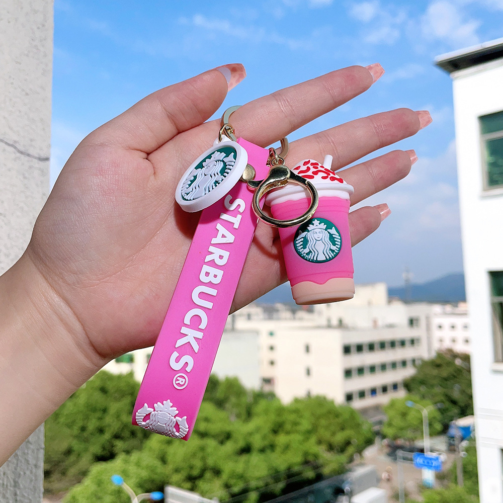 Móc khóa cafe Starbucks,móc cài balo, túi xách