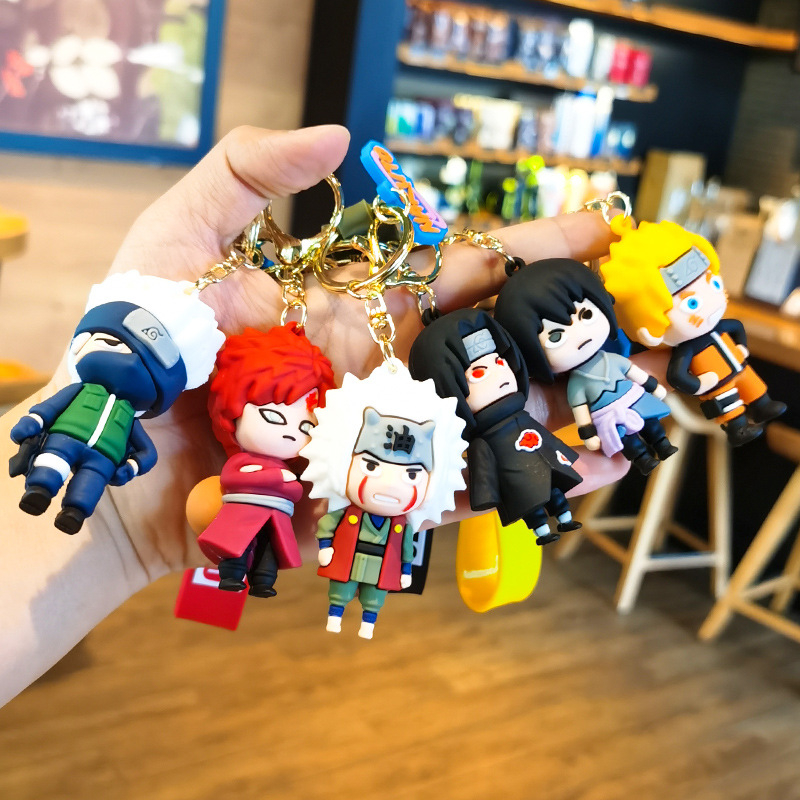 Móc khóa anime các nhân vật bộ truyện Naruto, bộ móc cài balo xịn sò