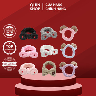 Băng Đô Cài Tóc Hình Thú, Tai Thỏ, Tai Mèo, Hình Gấu, Cài Tóc Rửa Mặt Nam Nữ Phong Cách Hàn Quốc
