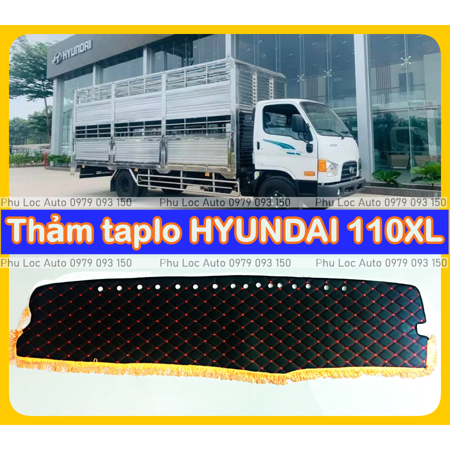 Thảm lót taplo xe tải HYUNDAI MIGHTY 110SL 110XL 7 tấn loại nhung và da cacbon dày đẹp bền màu