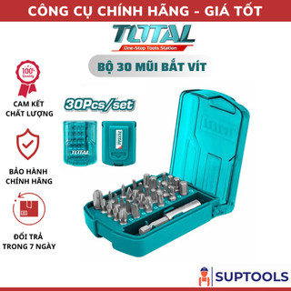 Bộ 30 mũi bắt vít 25mm total tacsd10306 hộp mũi vít kèm mũi gắn