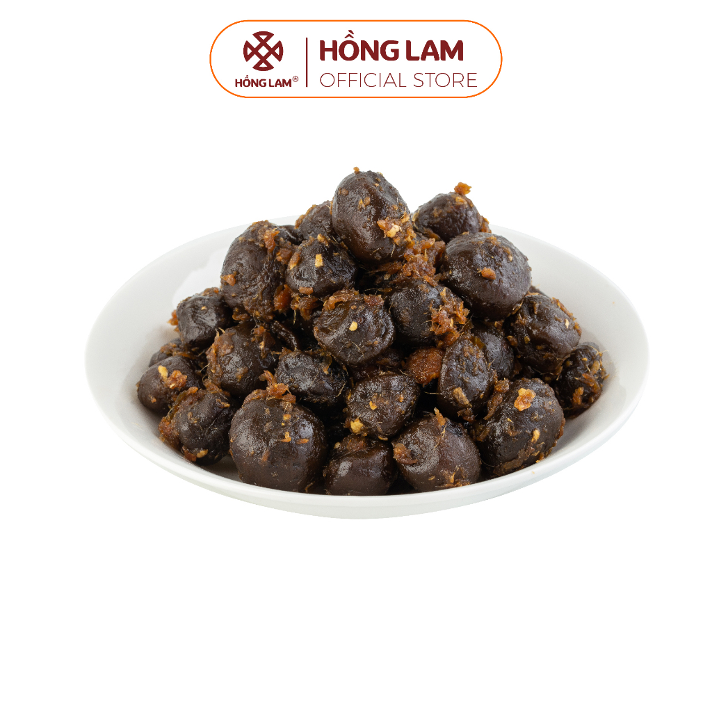 Ô mai (xí muội) sấu xào gừng Hồng Lam, hộp (200gr, 300gr, 500gr). Có vị chua, ngọt của gừng