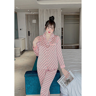 Đồ bộ pijama lụa mặc nhà tay dài lụa Sam luxury cao cấp