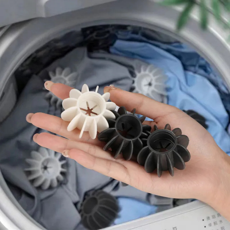 Bóng giặt Silicon hỗ trợ giặt sạch, chống rồi quần áo, bóng giặt quần áo sử dụng trong mặt, chất liệu silicon mềm dẻo