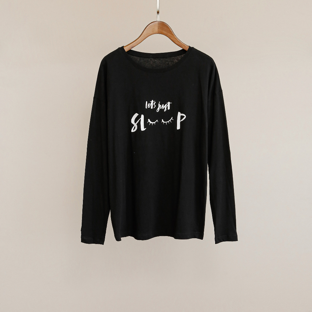 Áo thun mặc nhà nữ MOMOJAMA áo thun tay dài chất thun cotton trơn cao cấp áo thun mặc nhà thanh lịch cho nữ